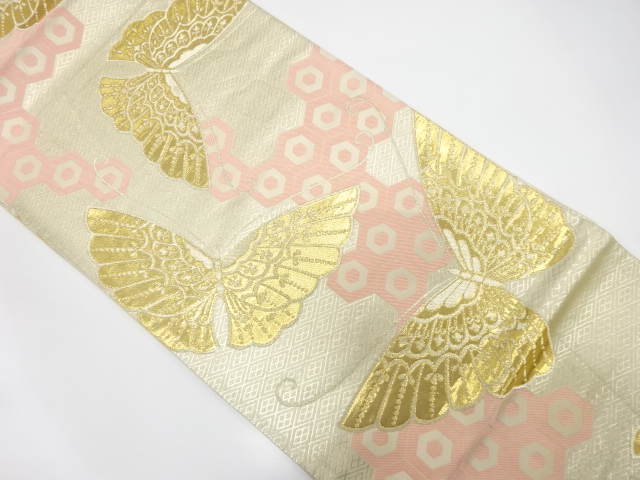 JAPANESE FUKURO OBI / WOVEN KIKKO PATTERN